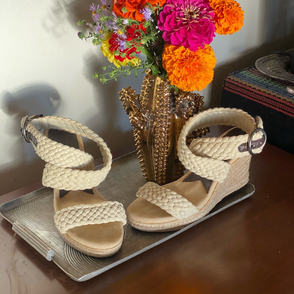 Woven Lucky Brand Espadrille Wedges